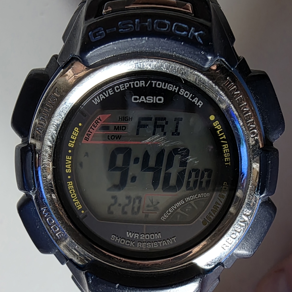 Casio G-Shock Tough Solar Black and Silver Watch